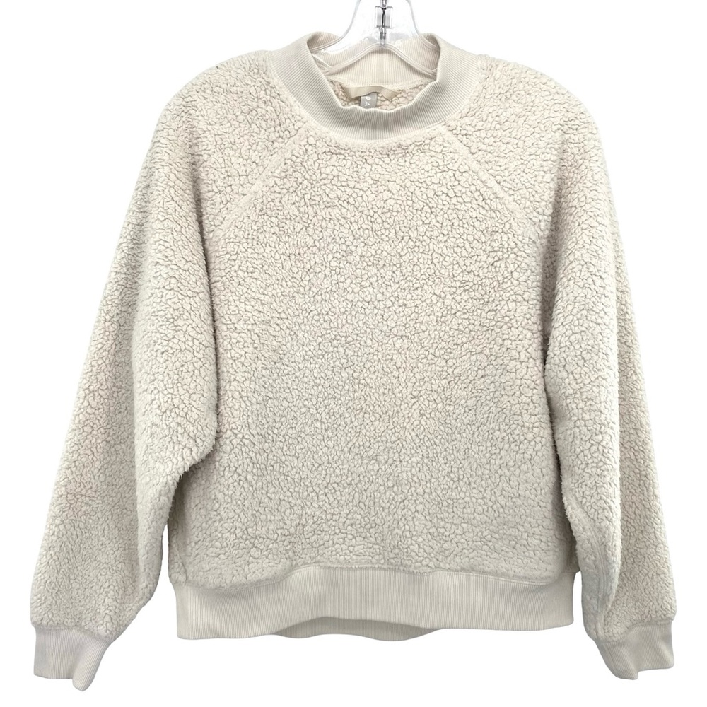 Athleta Asana Sherpa Crewneck Sweatshirt Size Medium